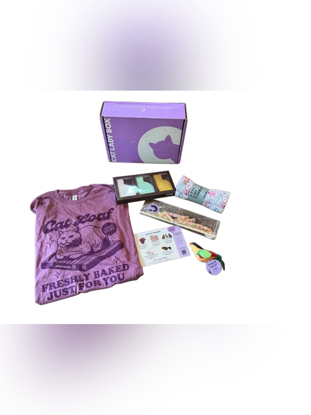 A full Cat Lady Box assortment brand new with tags and original box